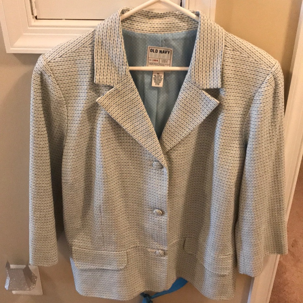 Blue suit jacket